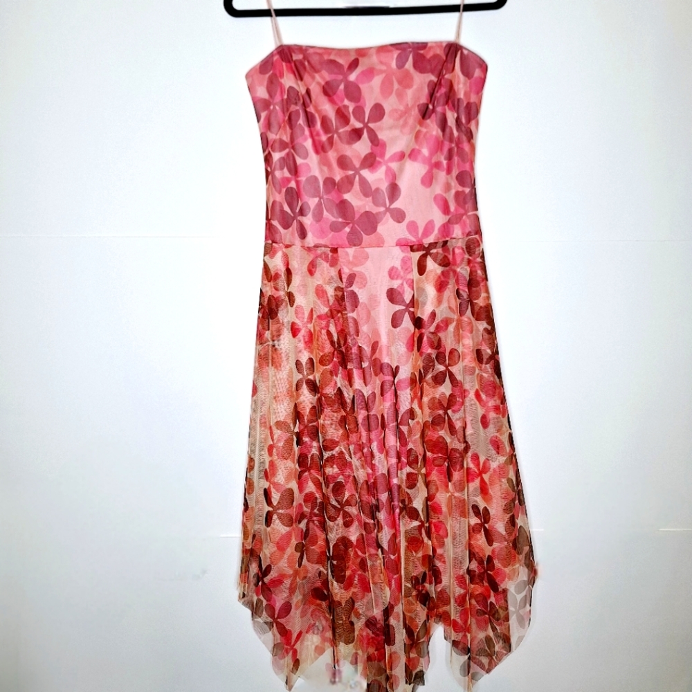 BCBGMaxAzria Brand " The Sweet Fairy Dust " tulle strapless dress size 10.